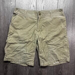 Kuhl Mens 34 Cargo Shorts Green KuhlDry Hiking Outdoor Utility Pockets